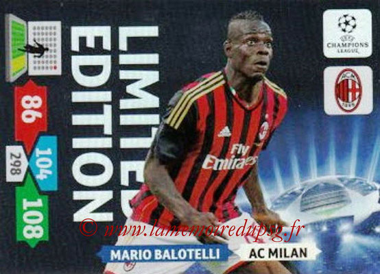 2013-14 - Adrenalyn XL champions League N° LE38 - Mario BALOTELLI (Milan AC) (Limited Edition)