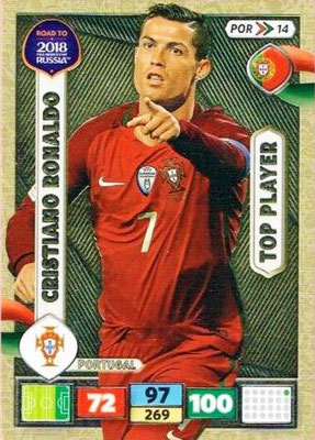 2018 - Panini Road to FIFA World Cup Russia Adrenalyn XL - N° POR14 - Cristiano RONALDO (Portugal) (Top Player)