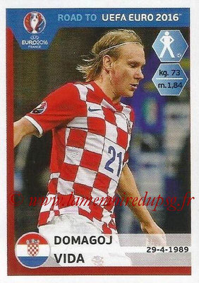 Panini Road to Euro 2016 Stickers - N° 133 - Domagoj VIDA (Croatie)