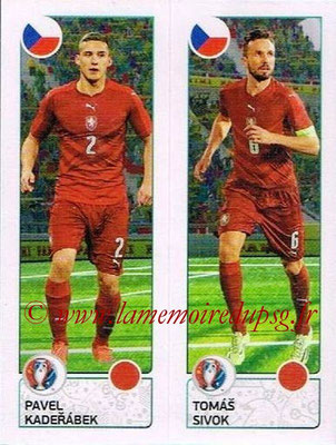 Panini Euro 2016 Stickers - N° 380 - Pavel KADERABEK + Tomas SIVOK (République Tchèque)