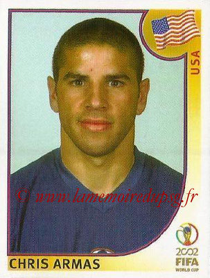 2002 - Panini FIFA World Cup Stickers - N° 286 - Chris ARMAS (Etats-Unis)