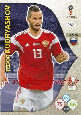 2018 - Panini FIFA World Cup Russia Adrenalyn XL - N° 282 - Fedor KUDRYASHOV (Russie)