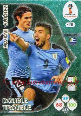 2018 - Panini FIFA World Cup Russia Adrenalyn XL - N° 441 - Edinson CAVANI + Luis SUAREZ (Uruguay) (Double Trouble)
