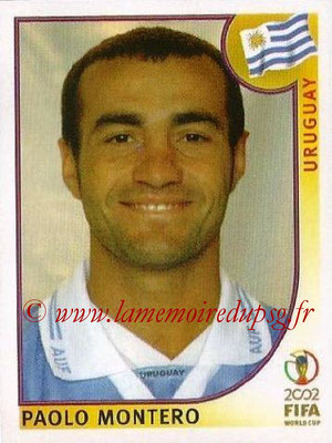 2002 - Panini FIFA World Cup Stickers - N° 065 - Paolo MONTERO (Uruguay)