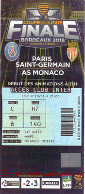 Ticket  PSG-Monaco  2017-18