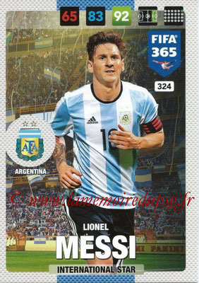 2016-17 - Panini Adrenalyn XL FIFA 365 - N° 324 - Lionel MESSI (Argentine) (International Star)