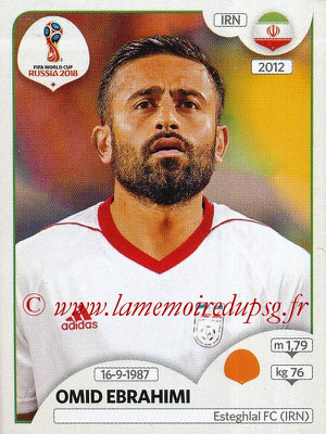 2018 - Panini FIFA World Cup Russia Stickers - N° 182 - Omid EBRAHIMI (Iran)