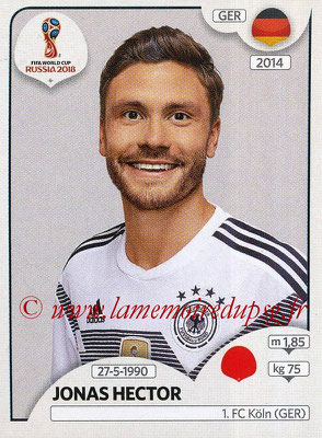 2018 - Panini FIFA World Cup Russia Stickers - N° 439 - Jonas HECTOR (Allemagne)