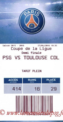 Tickets  PSG-Toulouse  2015-16