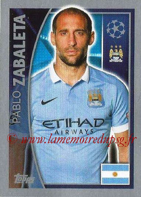 2015-16 - Topps UEFA Champions League Stickers - N° 250 - Pablo ZABALETA (Manchester City FC)