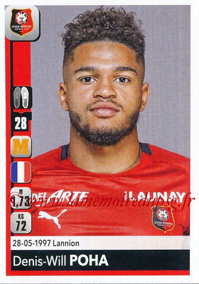 2018-19 - Panini Ligue 1 Stickers - N° 415 - Denis-Will POHA (Rennes)