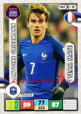2018 - Panini Road to FIFA World Cup Russia Adrenalyn XL - N° FRA18 - Antoine GRIEZMANN (France)