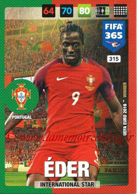 2016-17 - Panini Adrenalyn XL FIFA 365 - N° 315 - EDER (Portugal) (International Star)