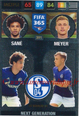 2016-17 - Panini Adrenalyn XL FIFA 365 - N° 391 - SANE + MEYER (FC Schalke 04) (Next Generation)