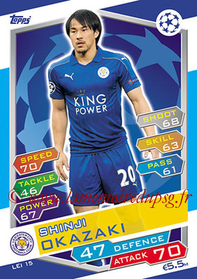 2016-17 - Topps UEFA Champions League Match Attax - N° LEI15 - Shinji OKAZAKI (Leicester City FC)