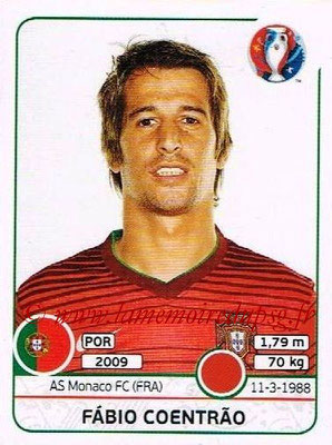 Panini Euro 2016 Stickers - N° 582 - Fabio COENTRAO (Portugal)