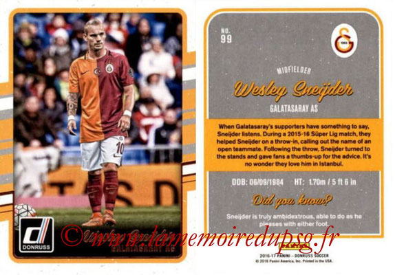 2016 - Panini Donruss Cards - N° 099 - Wesley SNEIDJER (Galatasaray AS)