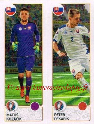 Panini Euro 2016 Stickers - N° 208 - Matus KOZACIK + Peter PEKARIK (Slovénie)