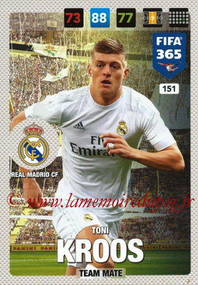 2016-17 - Panini Adrenalyn XL FIFA 365 - N° 151 - Toni KROOS (Real Madrid CF)