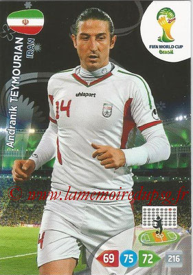 2014 - Panini FIFA World Cup Brazil Adrenalyn XL - N° 204 - Andranik TEYMOURIAN (Iran)