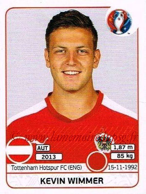 Panini Euro 2016 Stickers - N° 635 - Kevin WIMMER (Autriche)