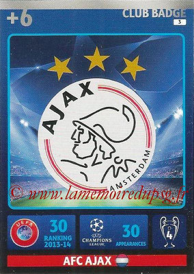 2014-15 - Adrenalyn XL champions League N° 003 - Logo AFC Ajax (Club Badge)