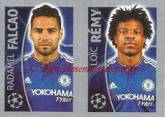 2015-16 - Topps UEFA Champions League Stickers - N° 463 - Radamel FALCAO + Loîc RÉMY (Chelsea FC)