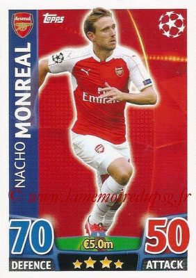 2015-16 - Topps UEFA Champions League Match Attax - N° 006 - Nacho MONREAL (Arsenal FC)