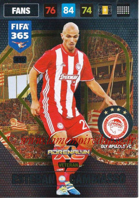 2016-17 - Panini Adrenalyn XL FIFA 365 - N° 410 - Esteban CAMBIASSO (Olympiacos FC) (Veteran)