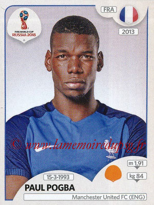 2018 - Panini FIFA World Cup Russia Stickers - N° 205 - Paul POGBA (France)