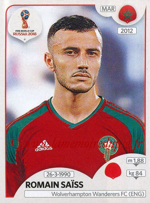 2018 - Panini FIFA World Cup Russia Stickers - N° 157 - Romain SAISS (Maroc)