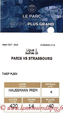 Tickets  PSG-Strasbourg  2017-18