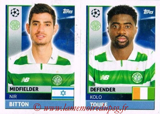 2016-17 - Topps UEFA Champions League Stickers - N° QFB 7-8 - Kolo TOURE + Nir BITON (Celtic FC)