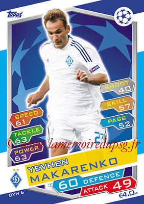 2016-17 - Topps UEFA Champions League Match Attax - N° DYN6 - Yevhen MAKARENKO (FC Dynamo Kiev)