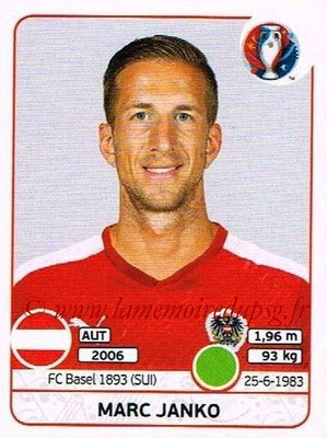 Panini Euro 2016 Stickers - N° 648 - Marc JANKO (Autriche)