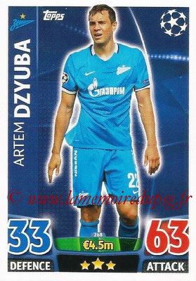 2015-16 - Topps UEFA Champions League Match Attax - N° 268 - Artem DZYUBA (FC Zenit)