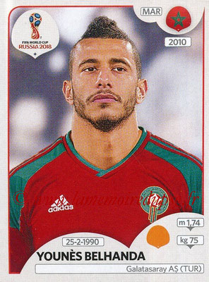 2018 - Panini FIFA World Cup Russia Stickers - N° 163 - Younès BELHANDA (Maroc)