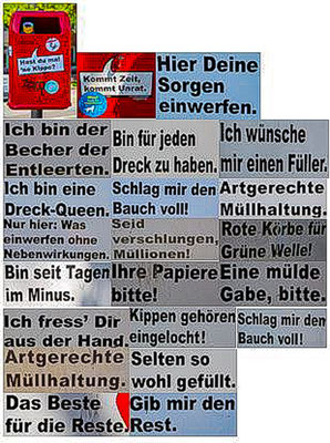 Abfallsprüche...