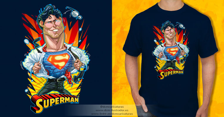 Superman Christopher caricatura