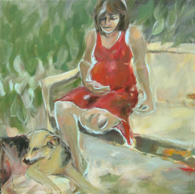 KATIE UND PILA 08/2009 100X100CM - SOLD
