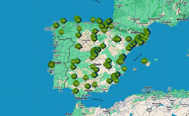 Stazioni CNG in Spagna