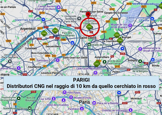 Parigi - CNG nel raggio di 10 km