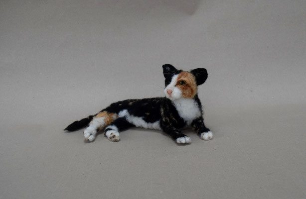 individuelles Katzenportrait aus Wolle handgefertigt nach Vorlage