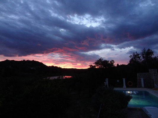 Lovely sunset at Villa Rosemary