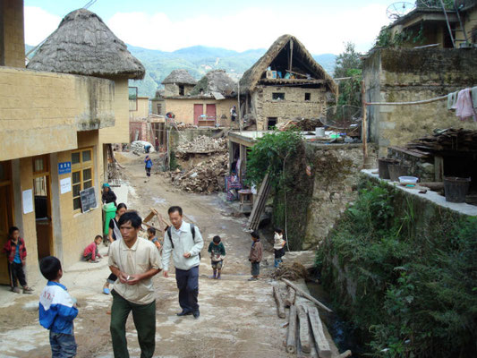 le village de Qinhou en pleine rénovation