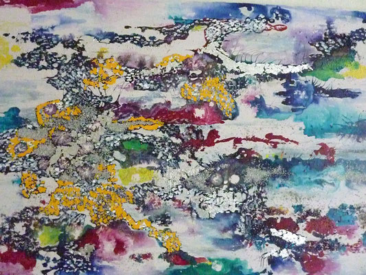"Farbspiele", Acryl auf Leinwand, 70 x 100 cm, 2016