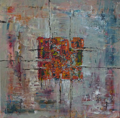 "Quadrat",2020, Acryl auf Leinwand, 40x40 cm