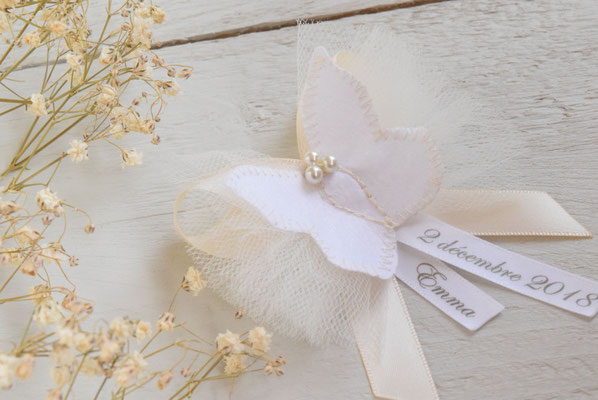 broche papillon à personnaliser baptême idée cadeau marraine