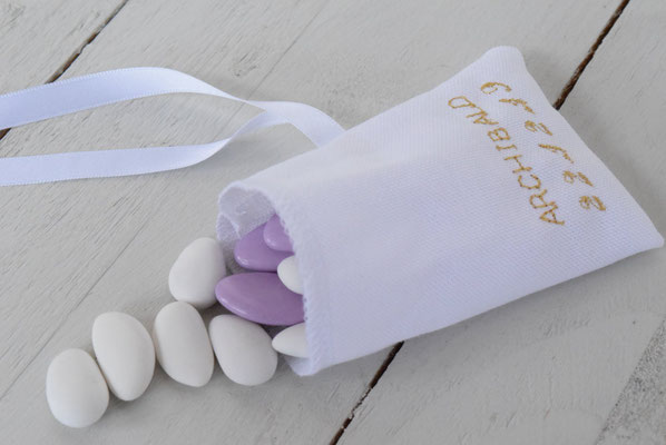 sachet dragées baptême
