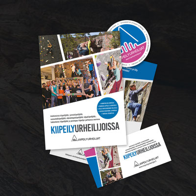 Kiipeilyurheilijat - esitteet ja flyerit